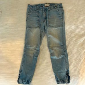 Nili Lotan Cropped Military Jeans